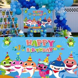 Baby Shark Birthday Banner